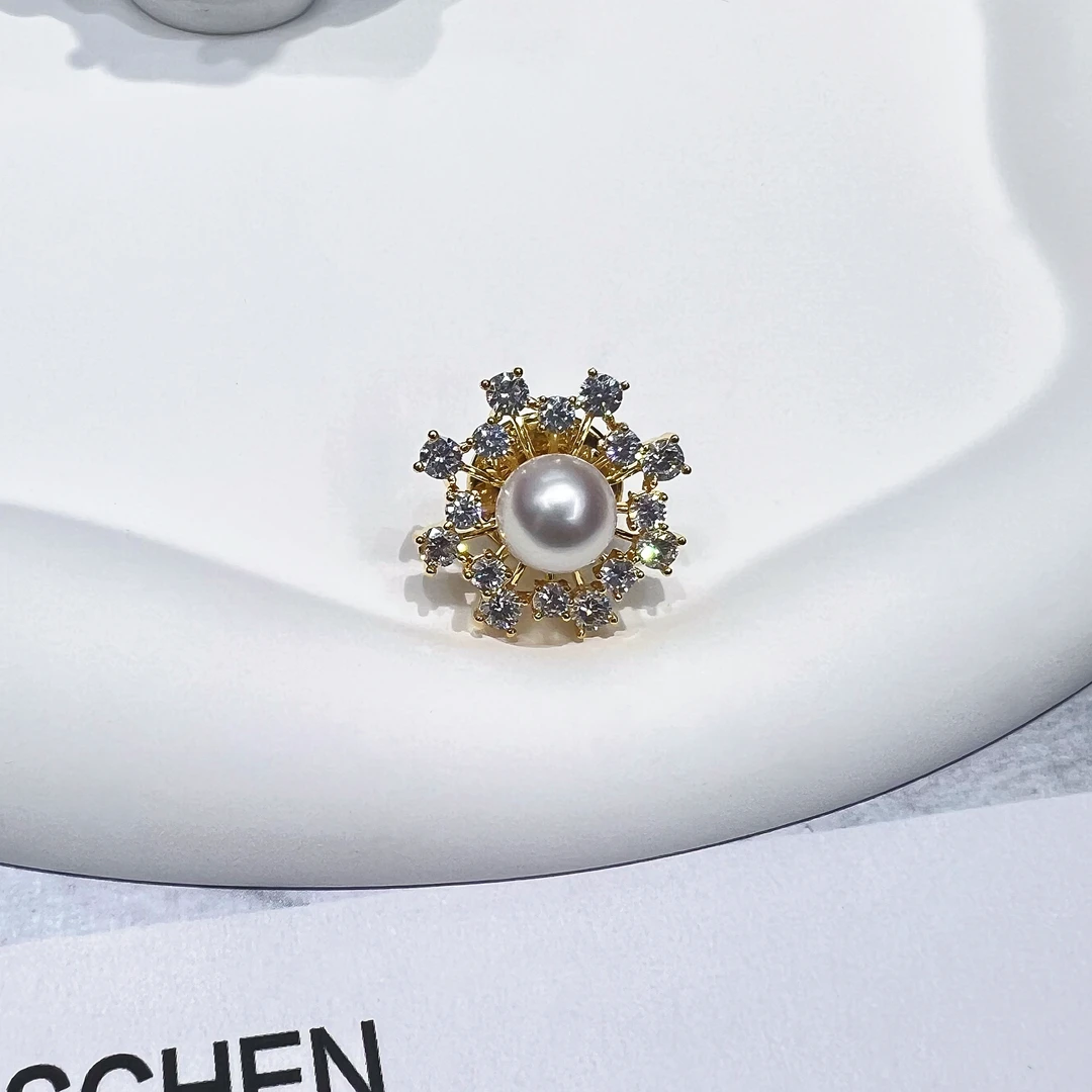 胸针||海水akoya*胸针*合金镶嵌