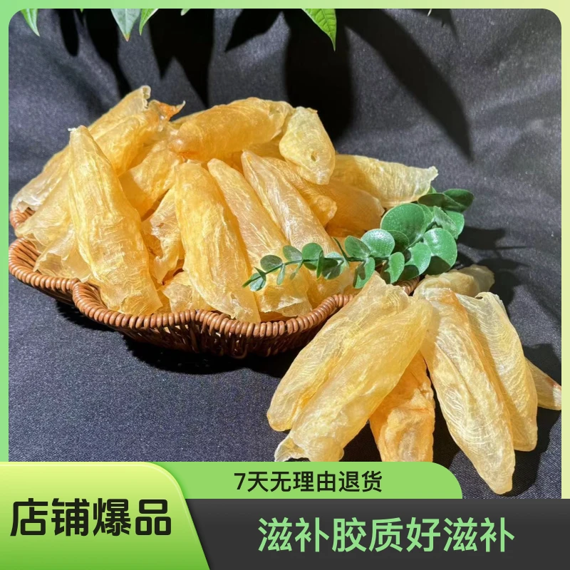 【财记】60头花胶筒滋补胶质好滋补佳品女生必备原生态精选咸水