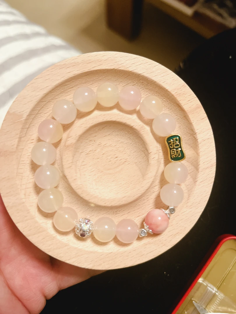 非金属仿水晶手链 手链招财太阳石手串粉水晶糖果色