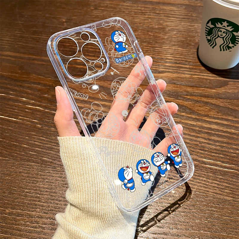 哆啦A梦苹果手机壳15pro华为mate60小米18vivo/oppo全系透明