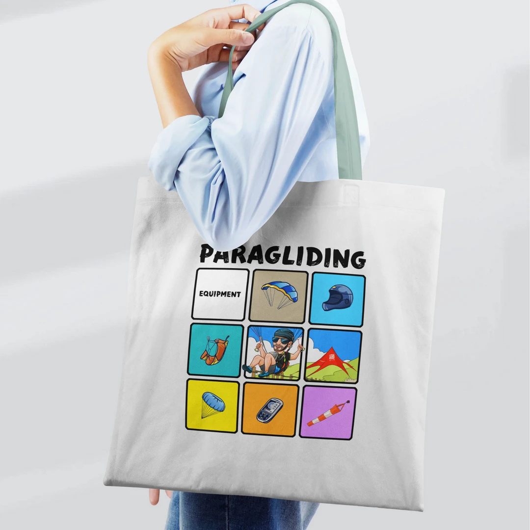 滑翔伞装备的组成 ｜ 滑翔伞运动主题系列帆布包手提袋杜邦纸袋