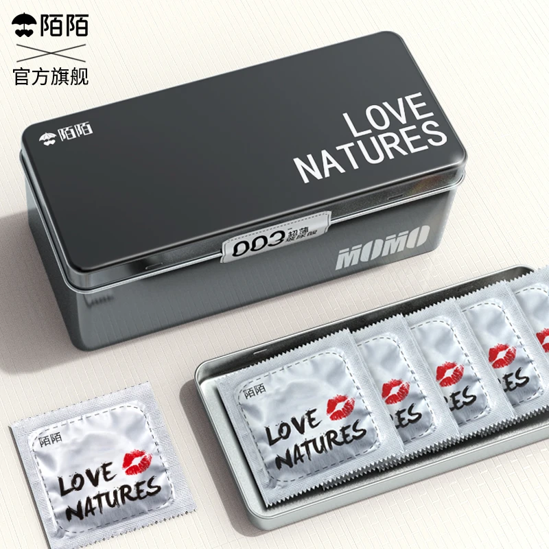 陌陌超薄安全避孕套玻尿酸免洗滋润润滑中号透薄水润天然橡胶胶乳男用避孕套品牌计生用品