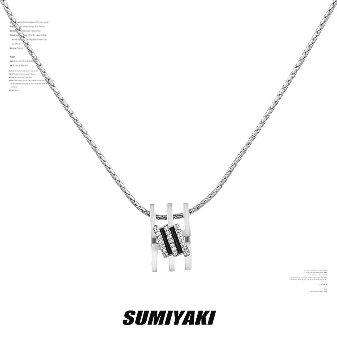 铜合金合成锆石吊坠 【粉丝专属福利】镂空吊坠项链女百搭锁骨链