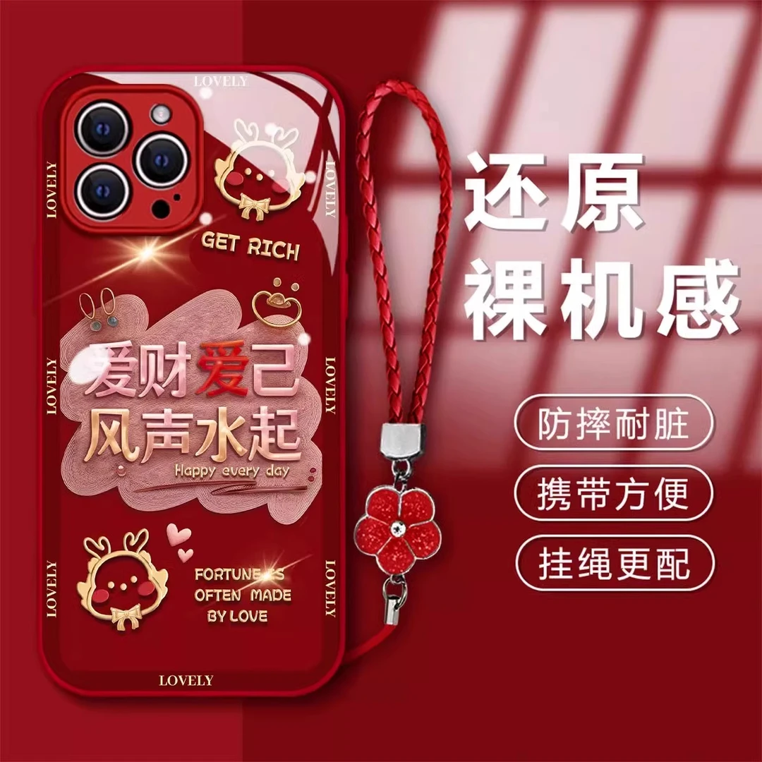 适用于苹果15promax手机壳彩绘液态玻璃iPhone1413pro硅胶软边12