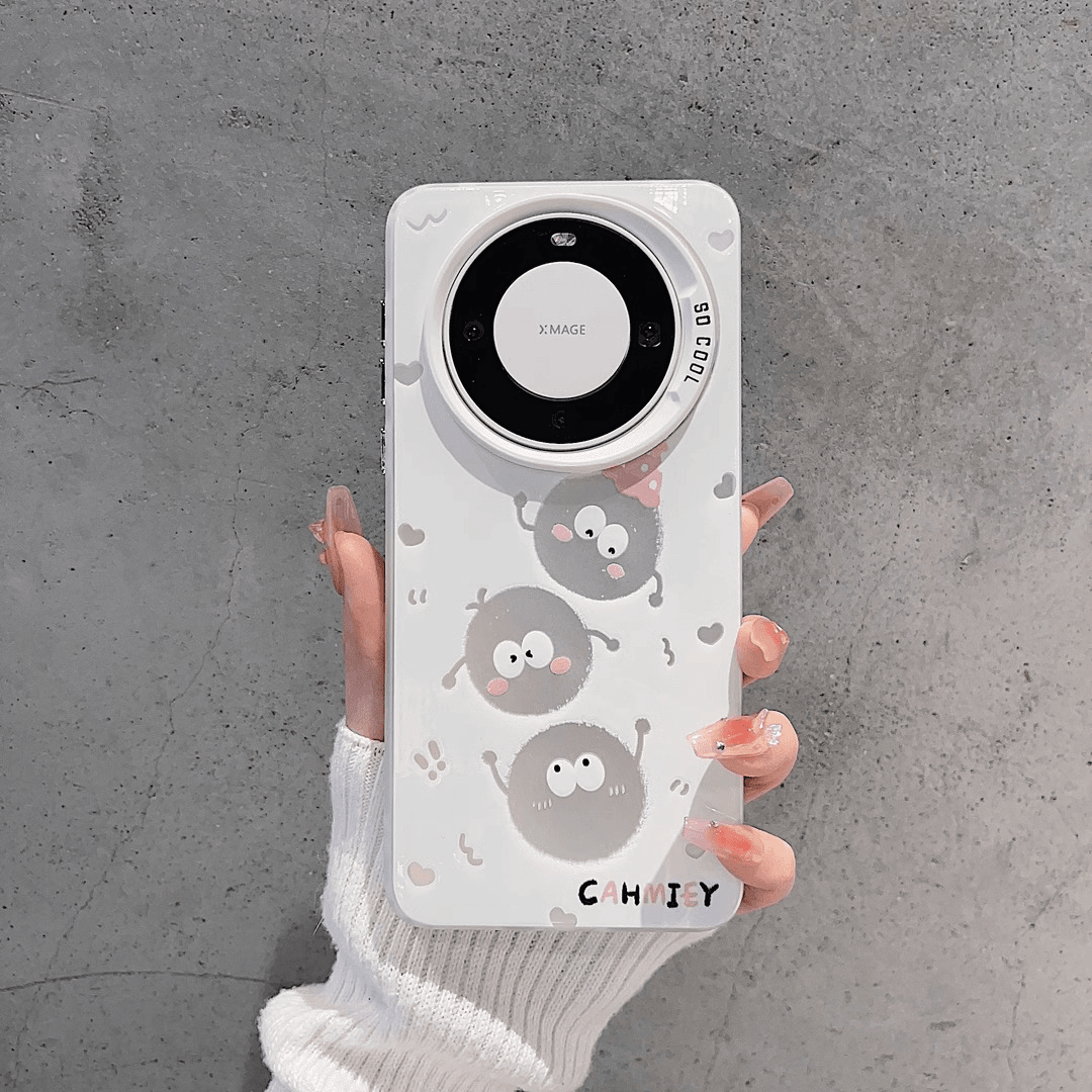 三只小煤球适用华为Mate60pro+手机壳女新款彩绘pura70ultra小众