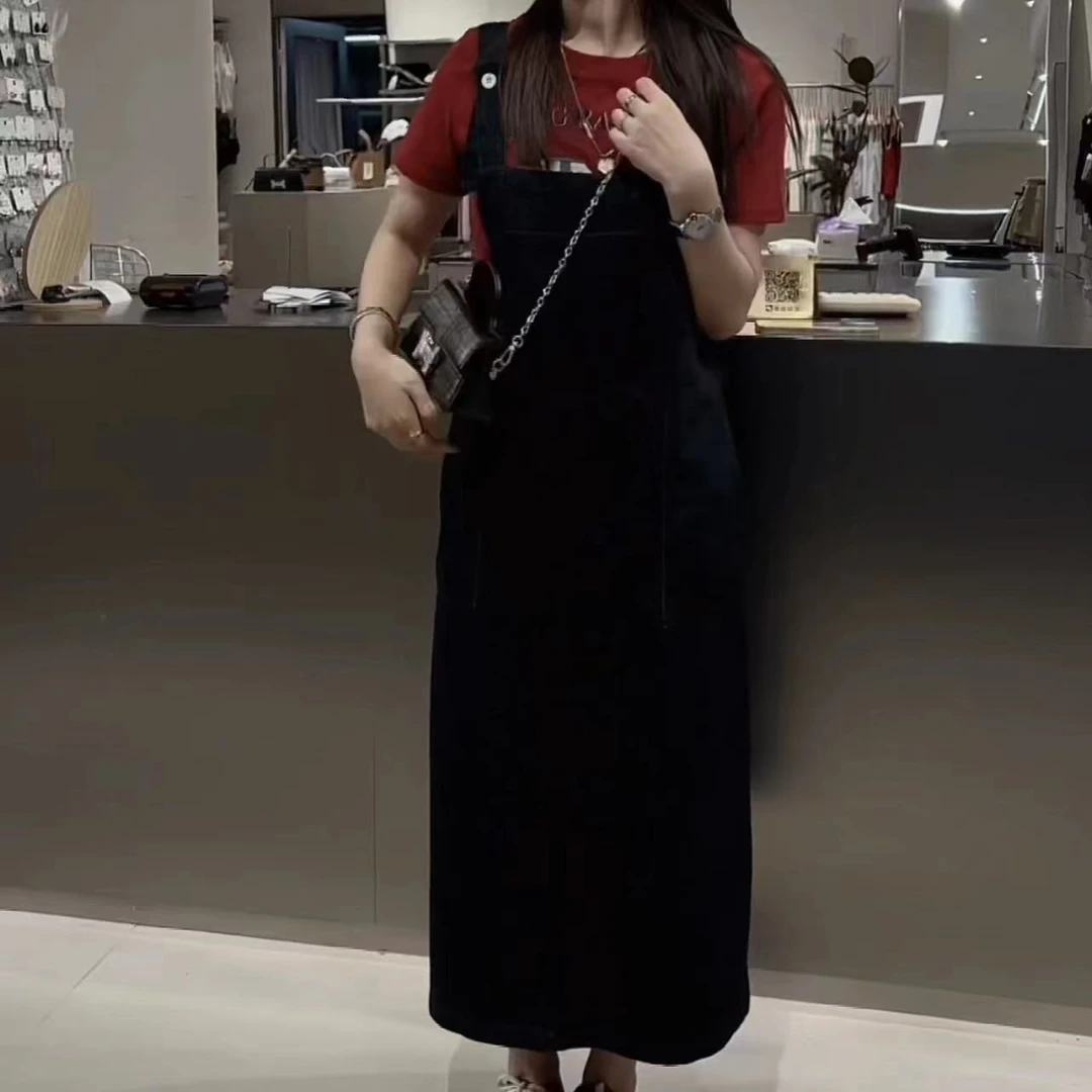 伟丽店 2363 薄料长款牛仔背带裙  新款时尚百搭显瘦休闲连衣裙
