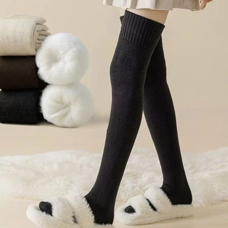 伟丽店2892款【加绒过膝袜】秋冬加绒过膝袜时尚洋气打底袜