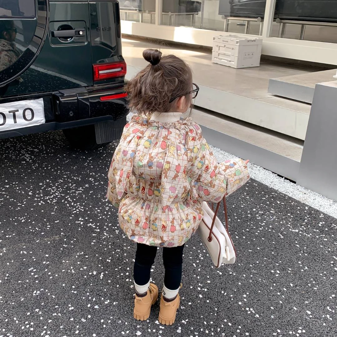兔子羽绒服童装女童可爱儿童外套连帽韩版加厚冬季洋气小童外套