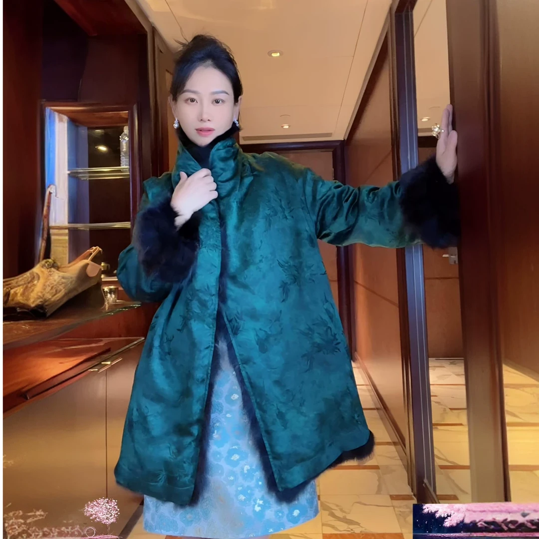 俄罗斯紫貂松弛感老钱风两面穿宽松大码貂外套多巴胺服装貂皮大衣