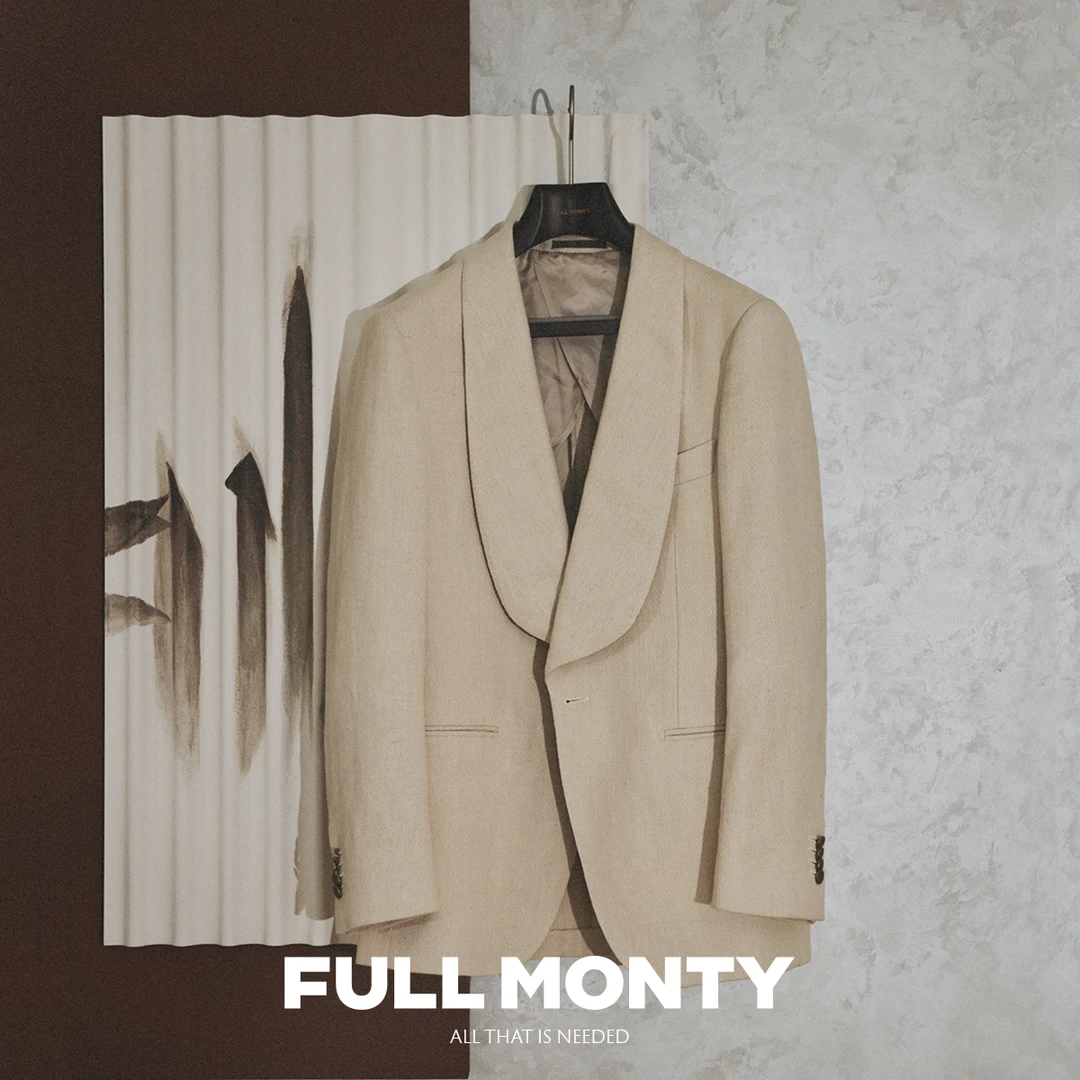 FULL MONTY男士结婚西服外套新郎婚礼青果领礼服商务宴会高级西装