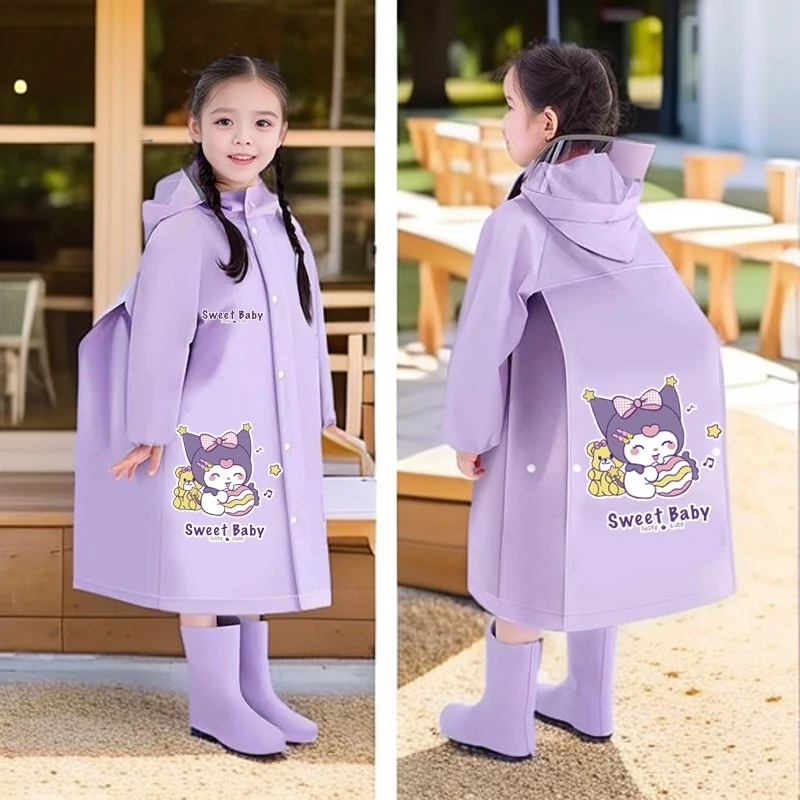 带书包位小孩全身防水宝宝幼儿园小学生专用雨披儿童雨衣男童上学