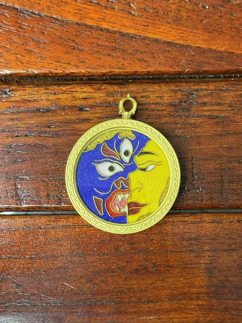 一念之间圆牌【一如藏传】矿物 唐卡 热贡 藏传 全铜 高品质