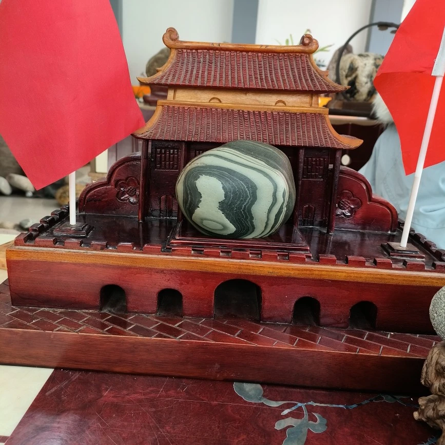 纯天然水纹石工艺品，中华伟人