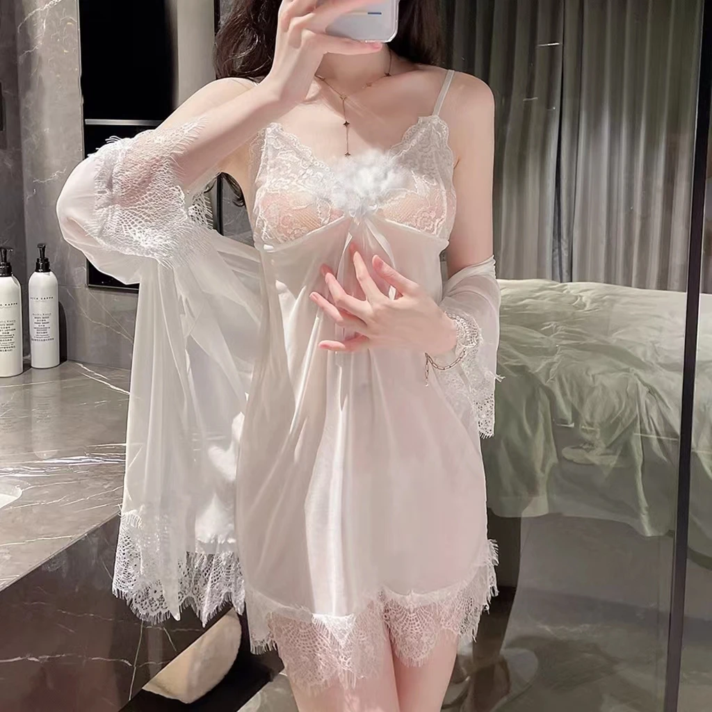 【少女的蕾丝】成人情|趣诱惑 美背 纯欲性感夏季睡衣白色睡裙