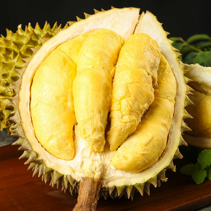 纯肉2斤树熟金枕榴莲软糯A级金枕榴莲现开海珠店配送I