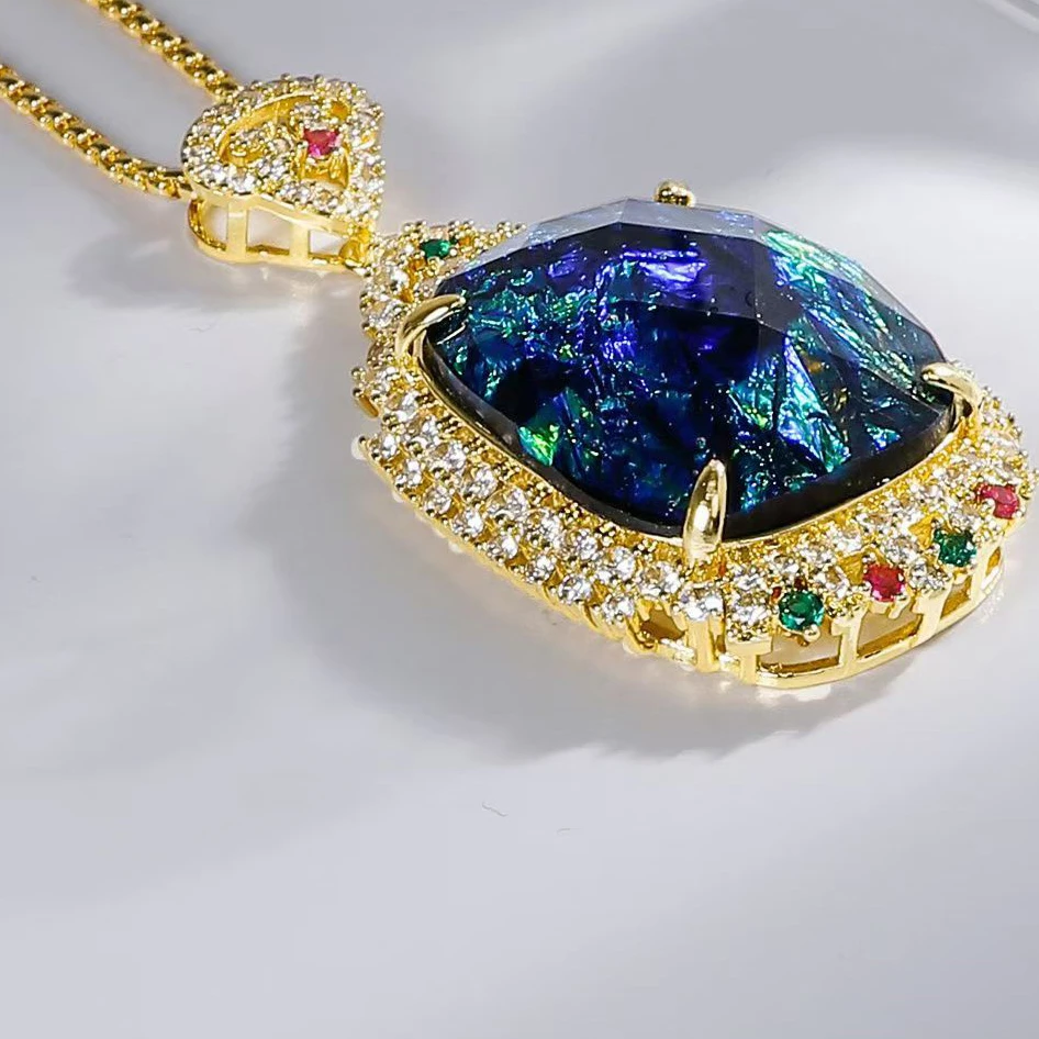 铜合金石英石项链 宠粉福利珍藏级珍宝馆时尚吊坠饰品K057