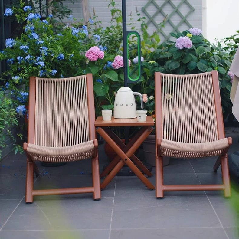 云栖躺椅阳台简约小桌椅家用休闲椅子靠背藤椅庭院沙发椅户外桌椅