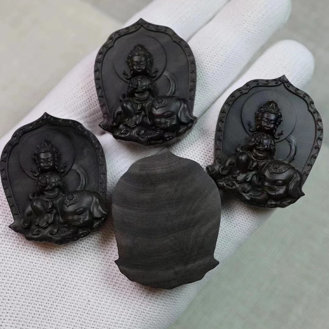 【茂隆元】老山檀｜精精品阴沉横纹老料普贤菩萨吊坠挂件男女皆可