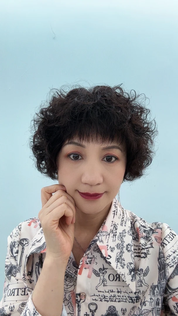 10号链接全手织法式菠萝烫全真发发套