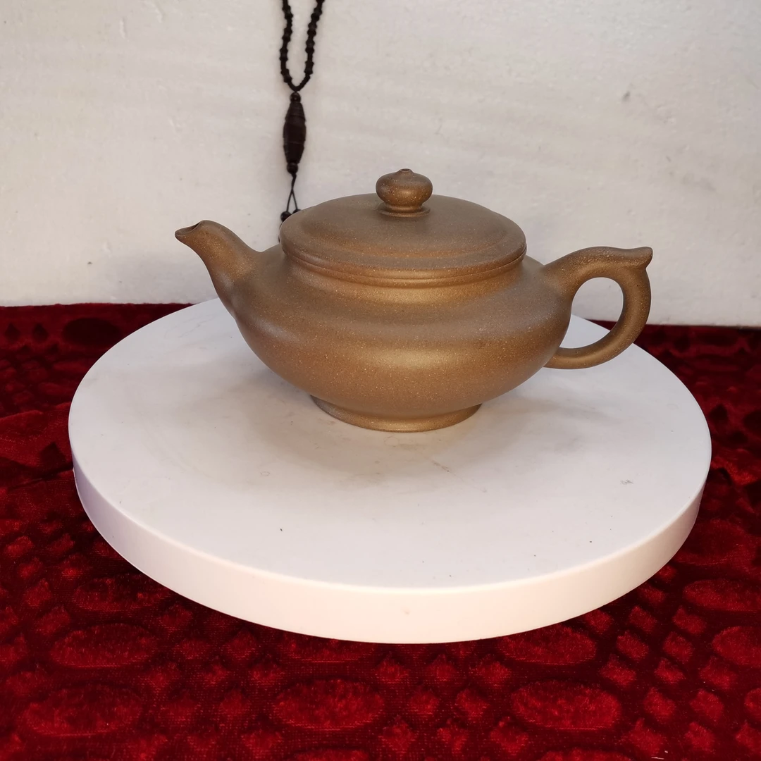 扁樱壶宜兴紫砂原矿青段泥莲子壶水平壶紫砂壶茶壶220ml全手工