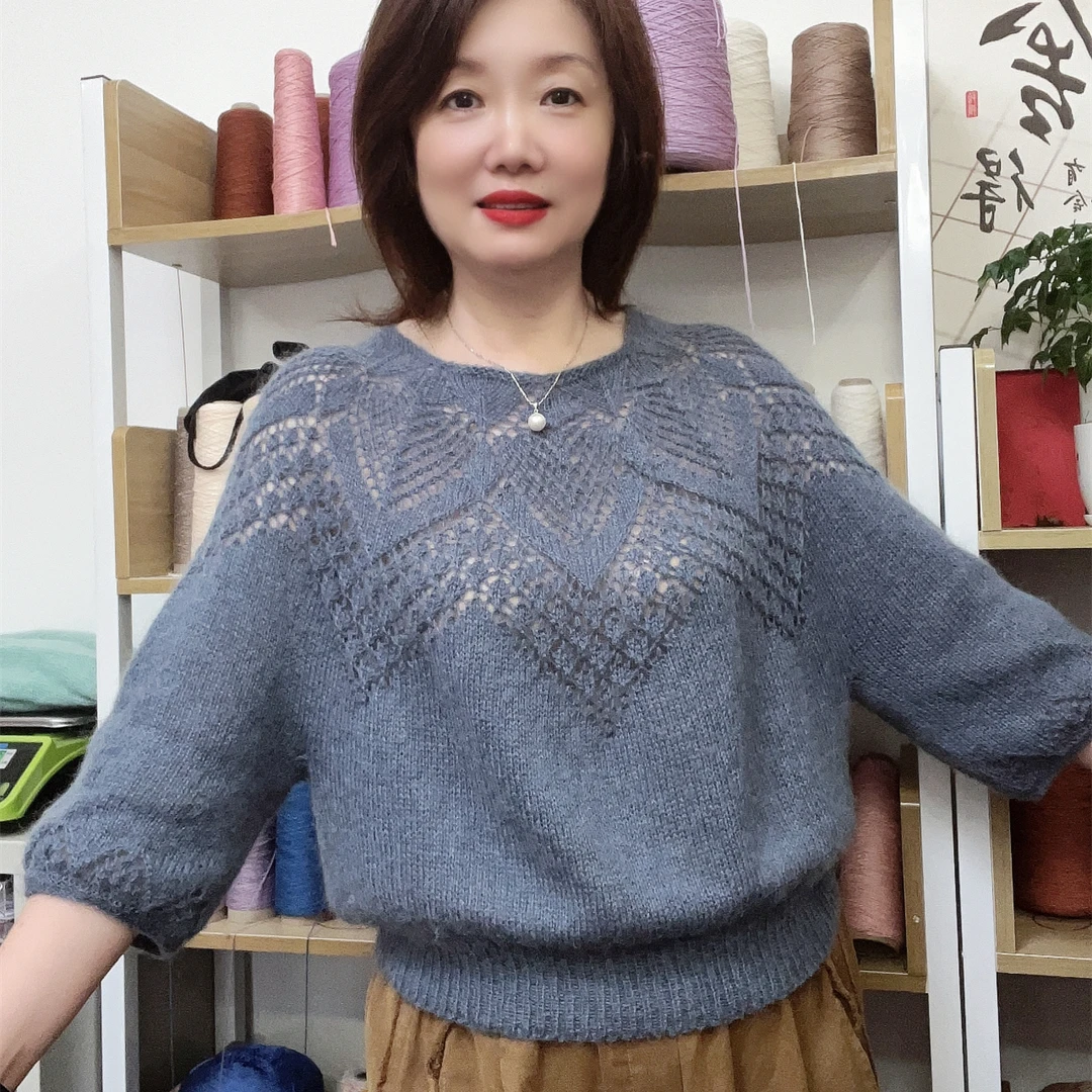 影子针织【塞亚】纯色小马海毛 针织材料包 秋冬手工编织毛线