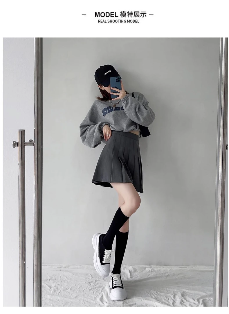 【亏钱清】轻盈家 百褶裙显瘦半身裙短裙学院风百搭制服纯色ins高腰