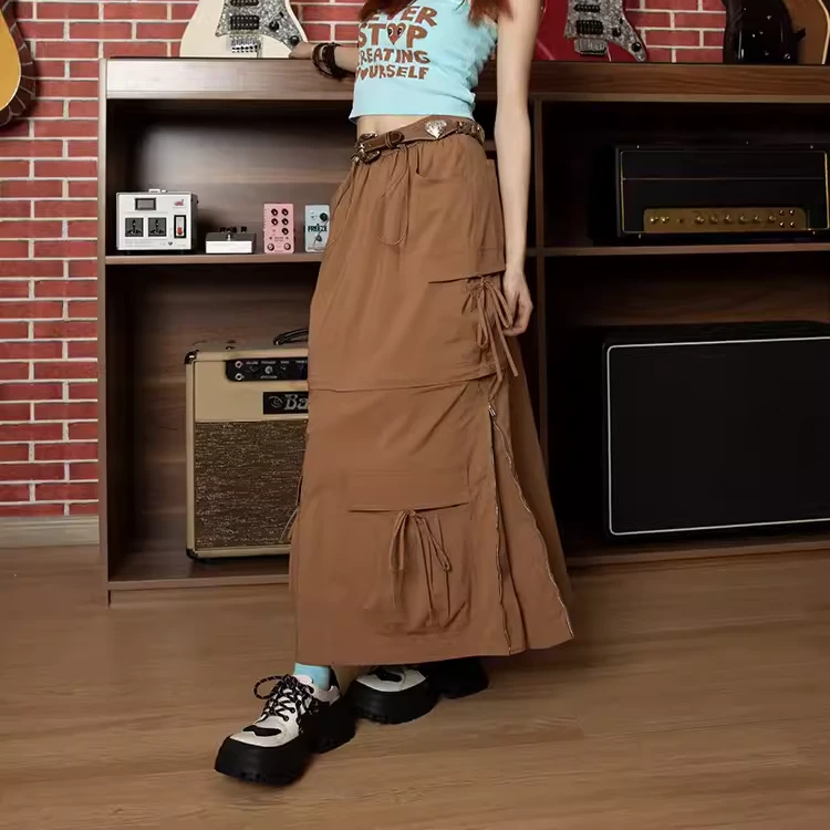 MOF礼物商店 穿法可拆卸解构少女工装风裙半身裙女中长款裙