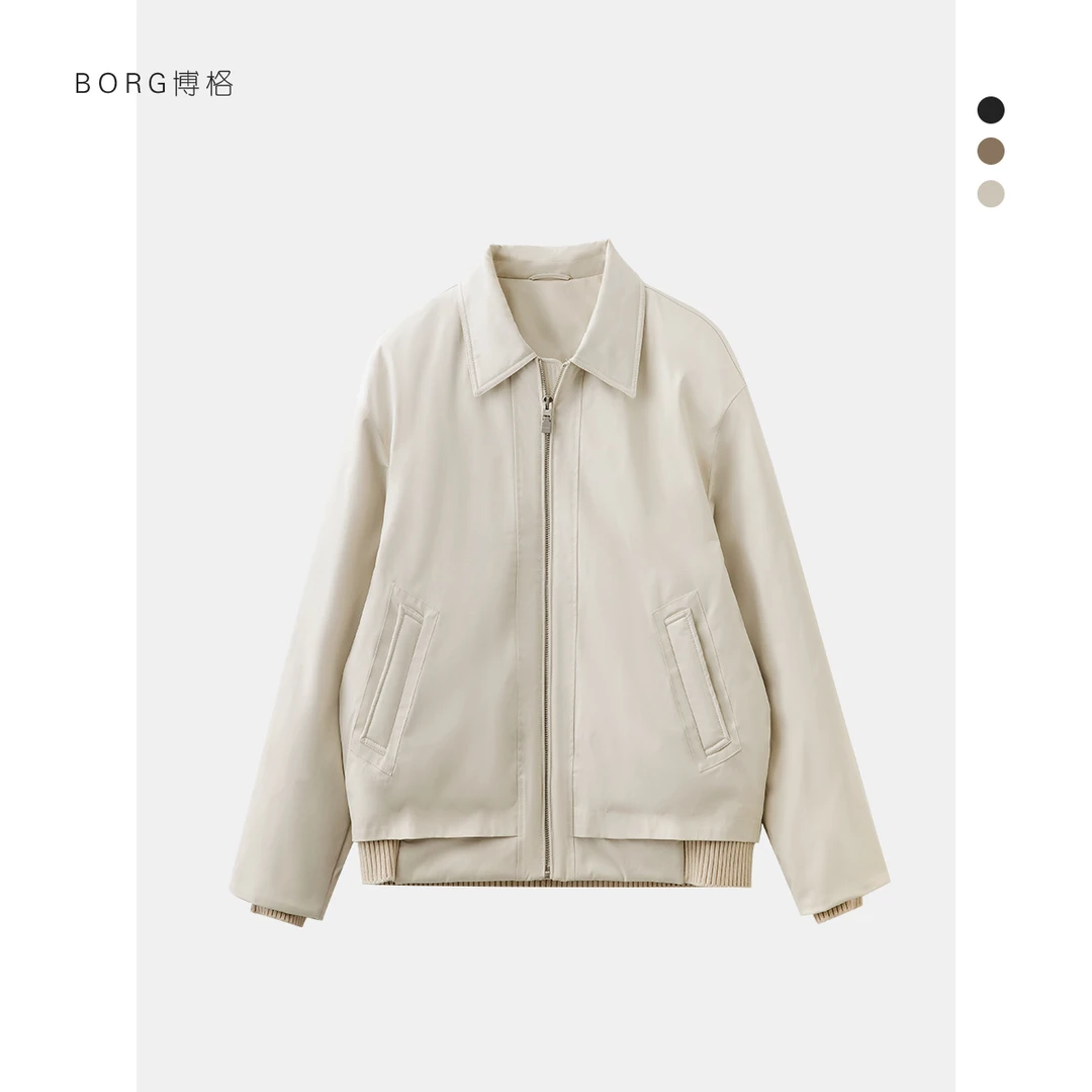 冬季加厚羽绒服男白鸭绒休闲翻领夹克时尚百搭宽松男士保暖外套