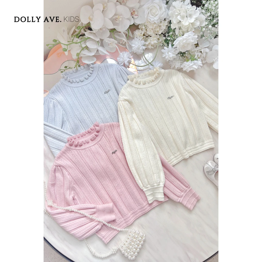 【现货】Dolly Ave 糖果色 半高领秋冬女童毛织温柔百搭长袖毛衣