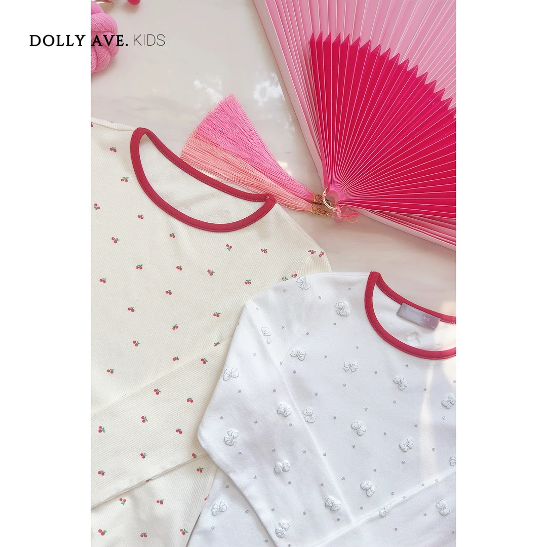 【现货】Dolly Ave 小樱 甜美高弹舒适女童秋冬长袖圆领家居服套装