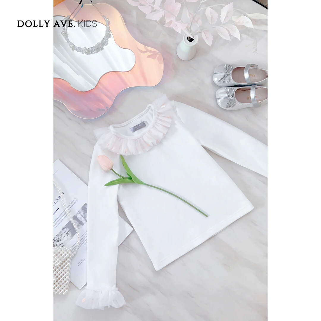 【狂欢季】Dolly Ave 甜心打底 女童荷叶边秋冬长袖轻奢百搭打底