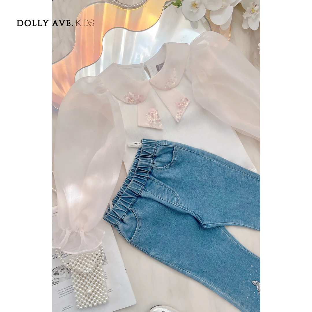 【现货】Dolly Ave 觅糖 公主风甜美蝴蝶结女童轻奢仙气百搭T恤上衣