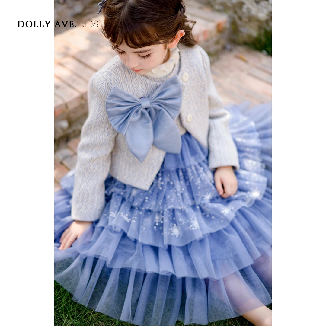 【现货】Dolly Ave 慕雪 高级气质雪花轻奢女童纱裙公主裙秋冬儿童