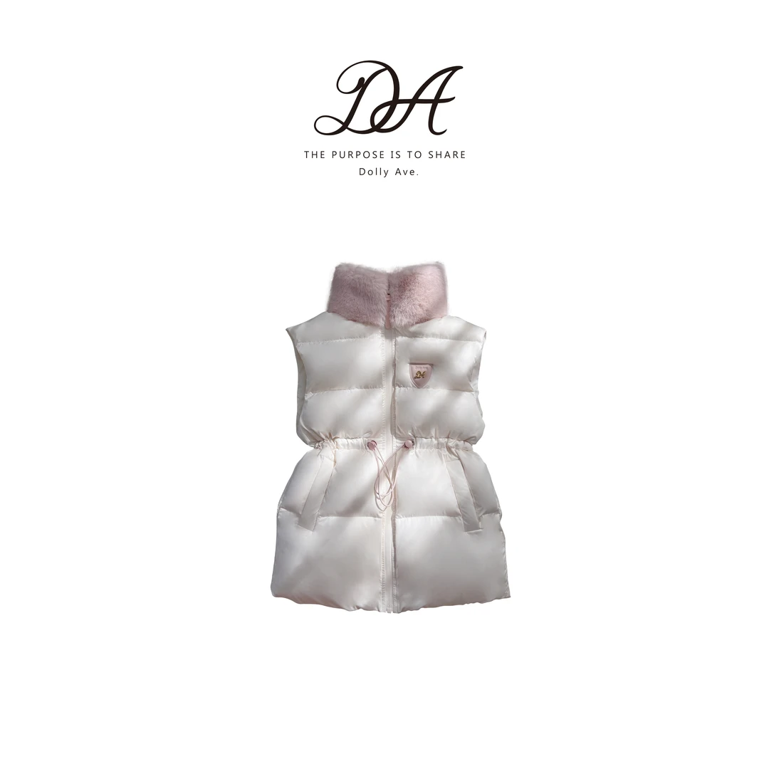 【现货】DollyAve温雅轻奢90白鸭绒女童毛领冬季收腰女童冬季羽绒服