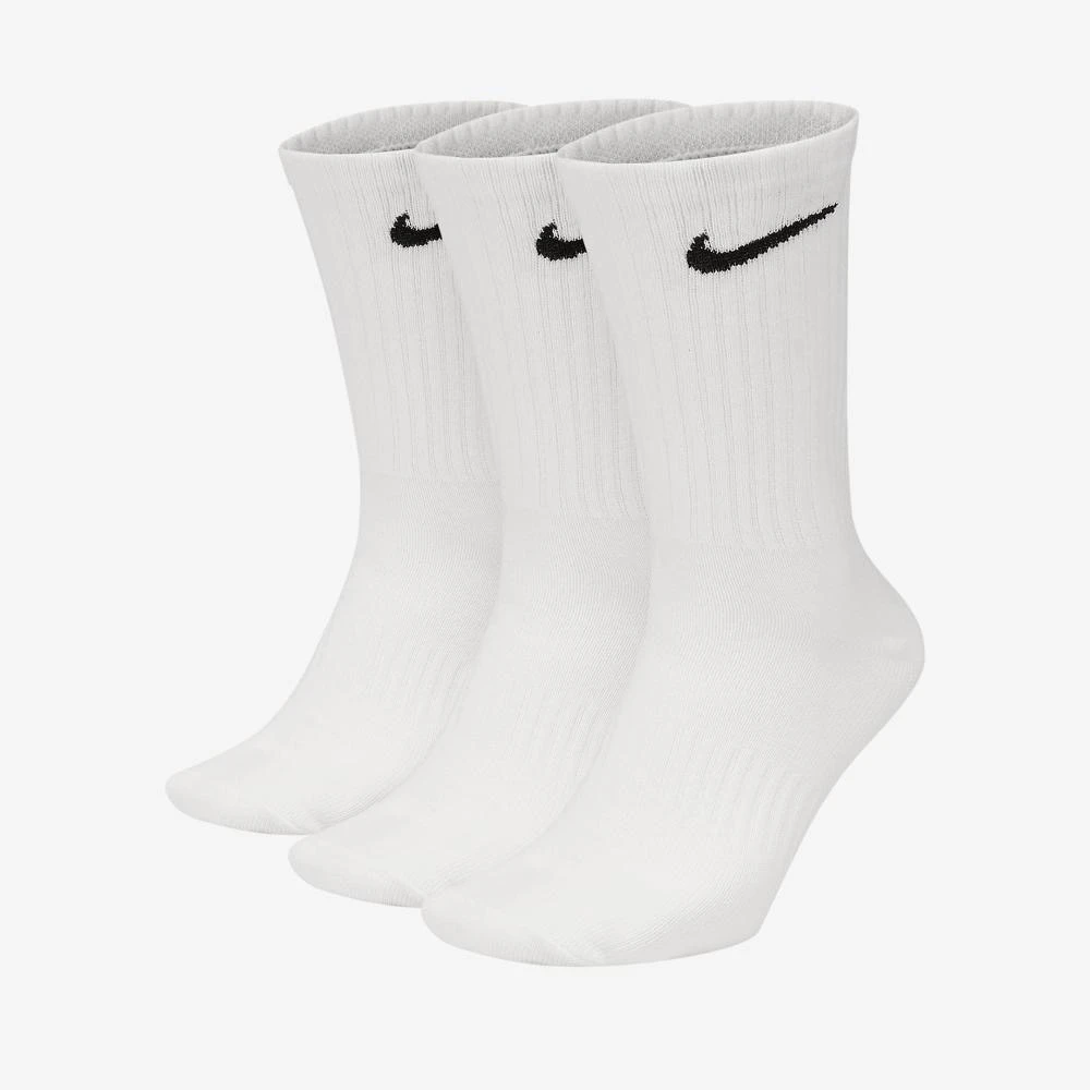NIKE/耐克耐克白色舒适训练跑步中性中筒袜 三双 SX7676-100