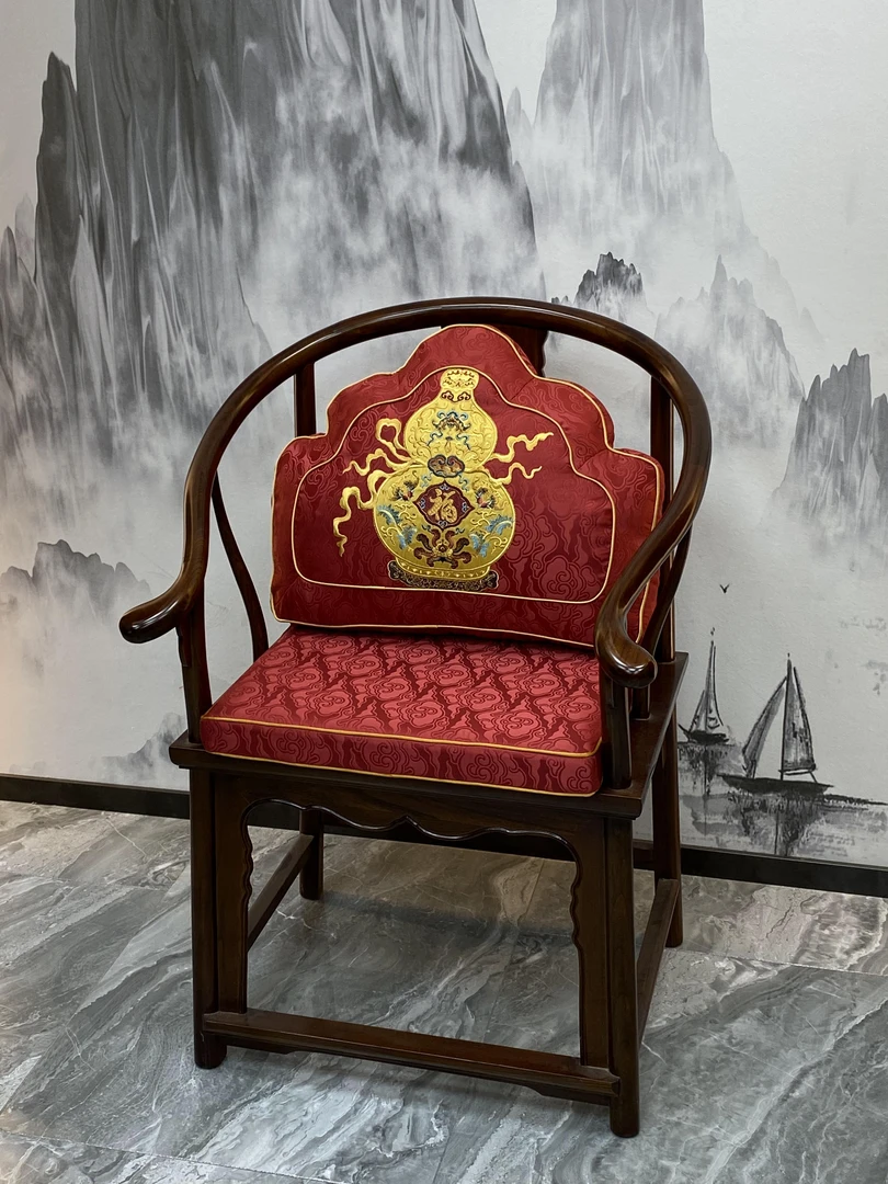 新中式抱枕中国风高档刺绣沙发靠枕客厅床头靠垫腰枕含芯靠背垫