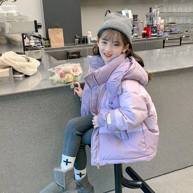 女童加厚棉服2023新款小女孩时尚休闲韩版棉衣中大童冬季加厚棉袄