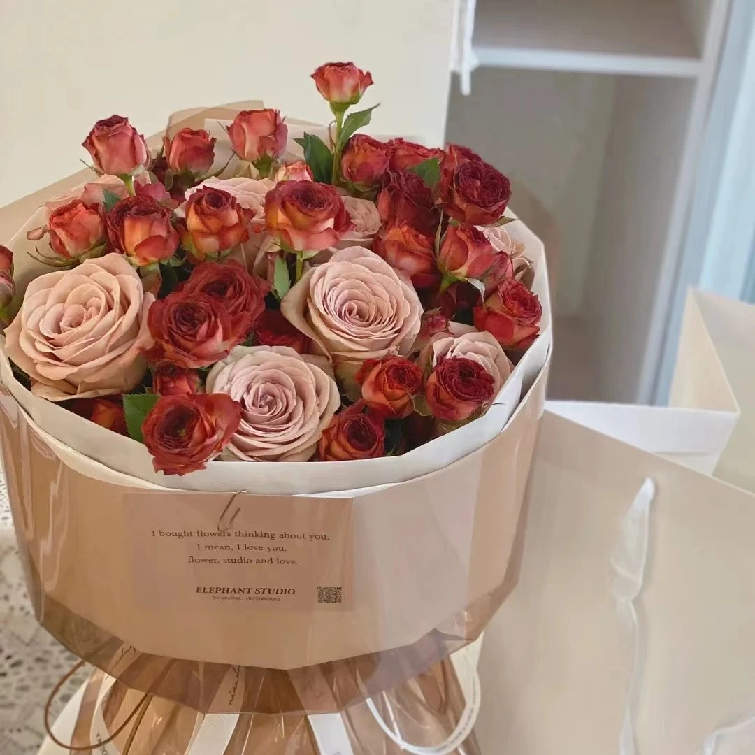 【云南鲜花套餐】生花苞发货百合玫瑰康乃馨黄莺尤加利  1单也包邮