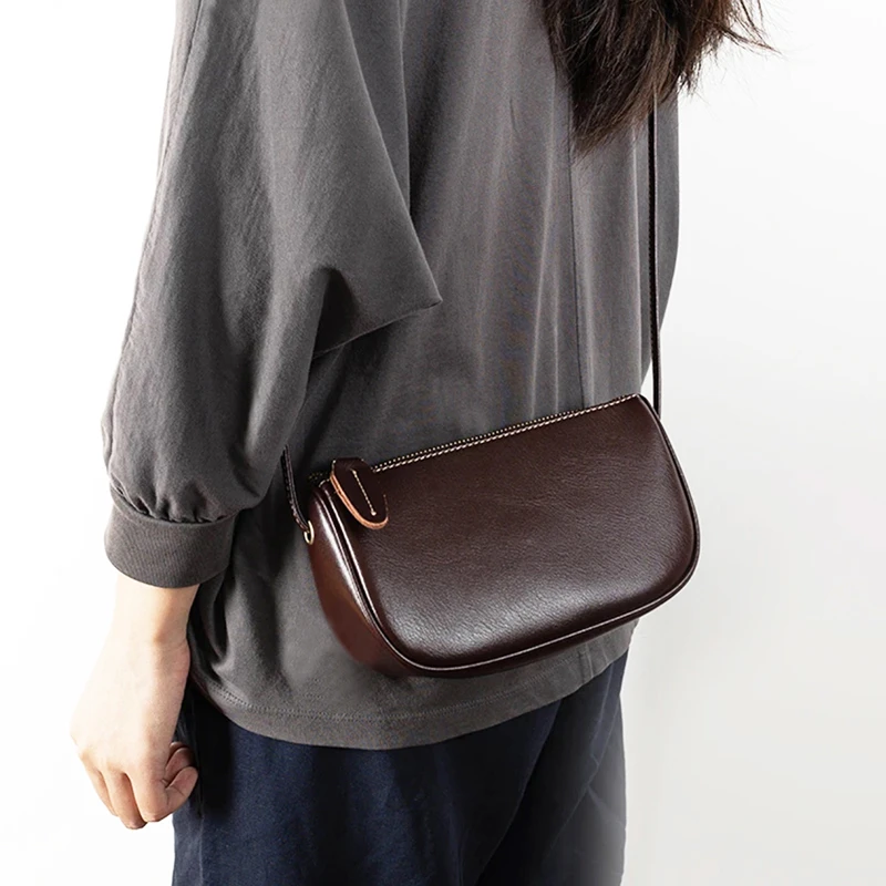 CHEVIOS KOIRH真皮小众设计单肩腋下包女2025新款百搭斜挎小包美