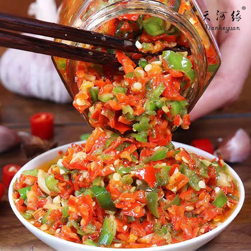【开胃下饭】双色蒜蓉青红椒彩椒香辣拌饭拌面酱炒菜酸辣椒酱辣酱