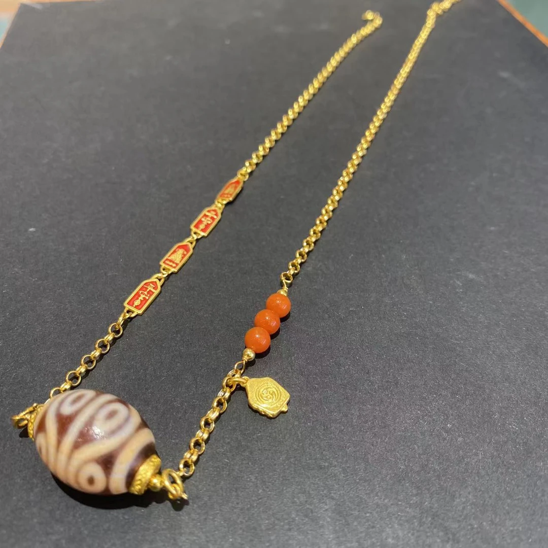 壹加安琪 | 金蟾达洛水纹八眼锁骨链多样性发货