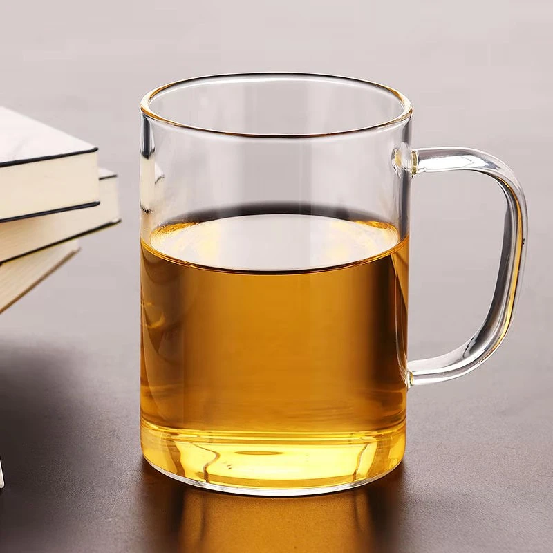 耐热玻璃杯水杯高硼硅玻璃杯喝水杯家用泡茶杯个人办公室喝水杯子