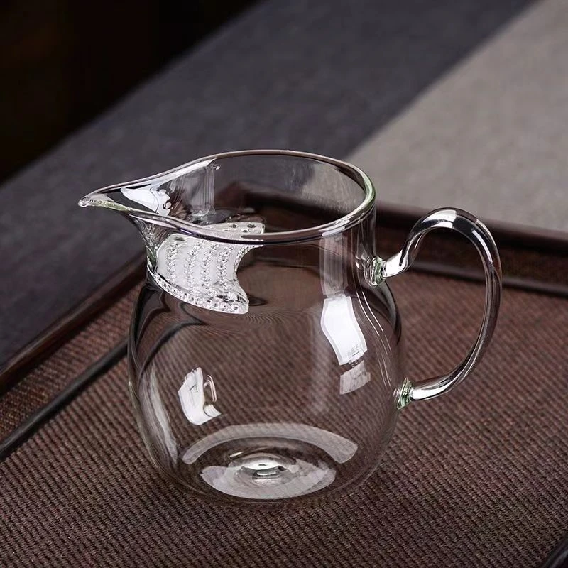 耐热玻璃公道杯月牙公杯家用透明茶道分茶器手工吹制高硼硅玻璃杯