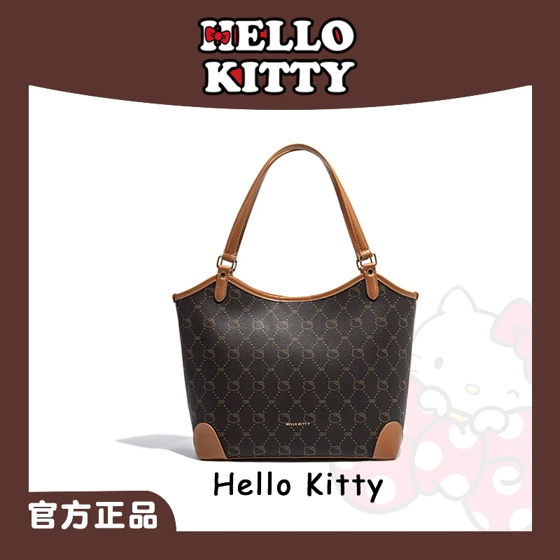 HELLO KITTY/凯蒂猫小熊心動電波时尚轻奢通勤拼色大托特