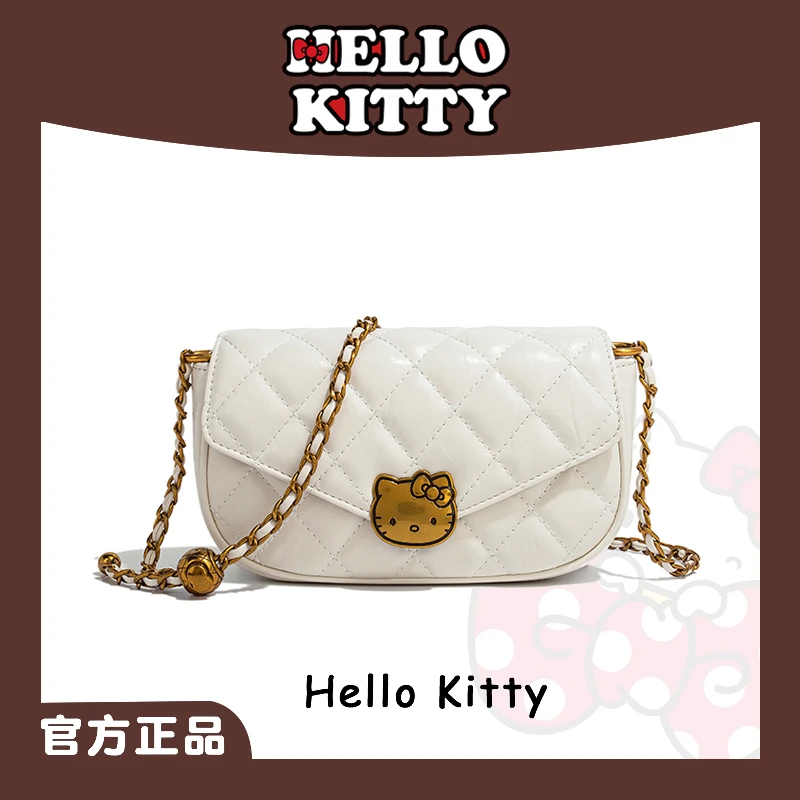 HELLO KITTY/凯蒂猫2024新款时尚百搭小香风斜挎菱格女士单肩包