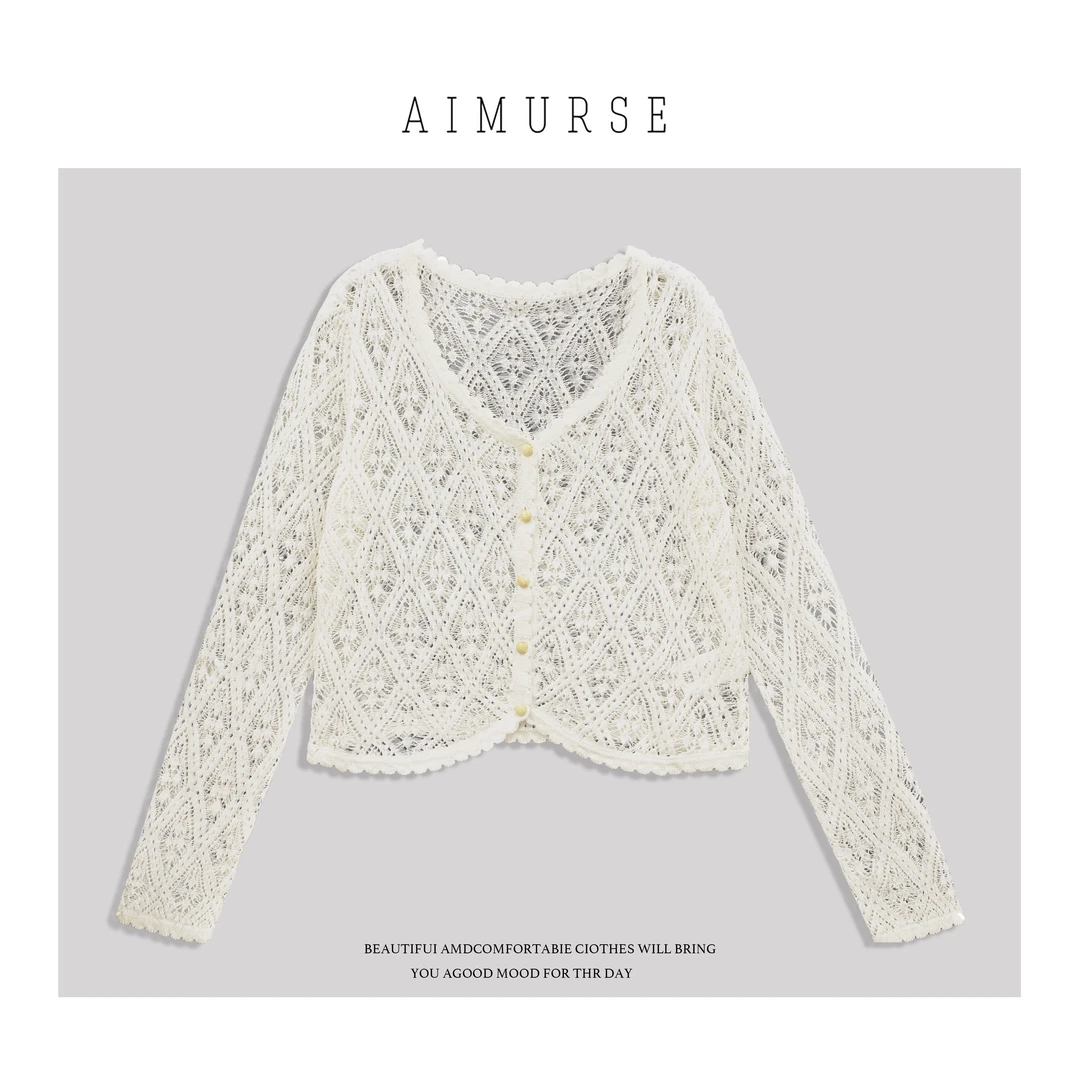 JinJin【白羽荷】小众设计师 女士简约气质镂空设计感衬衫 AM731