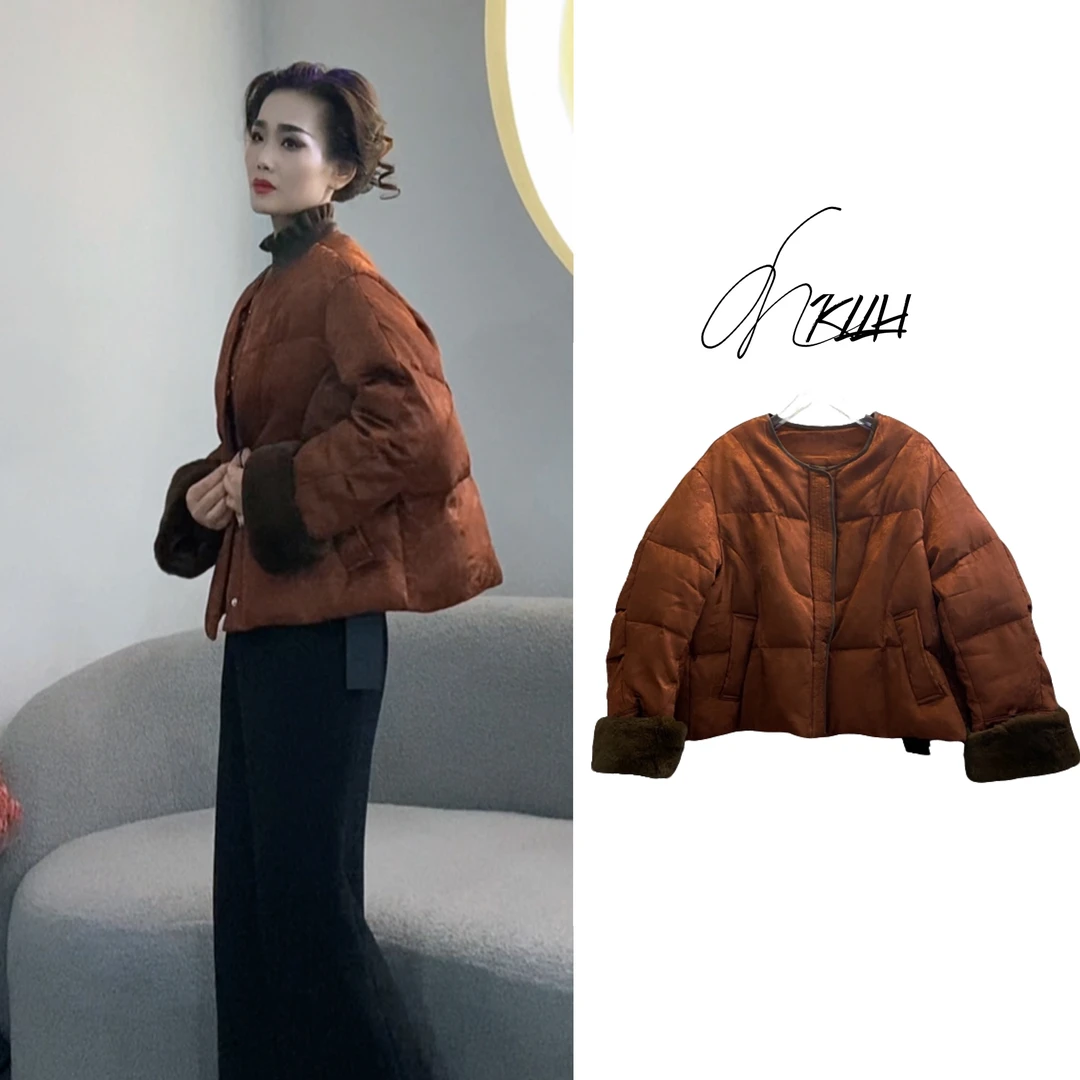 新中式轻奢短款加绒冬季时尚洋气国风羽绒服A215866