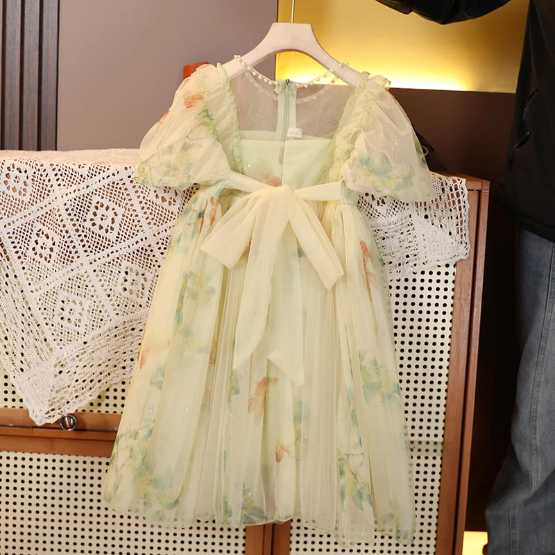 甜25女童夏季网纱甜美公主裙
