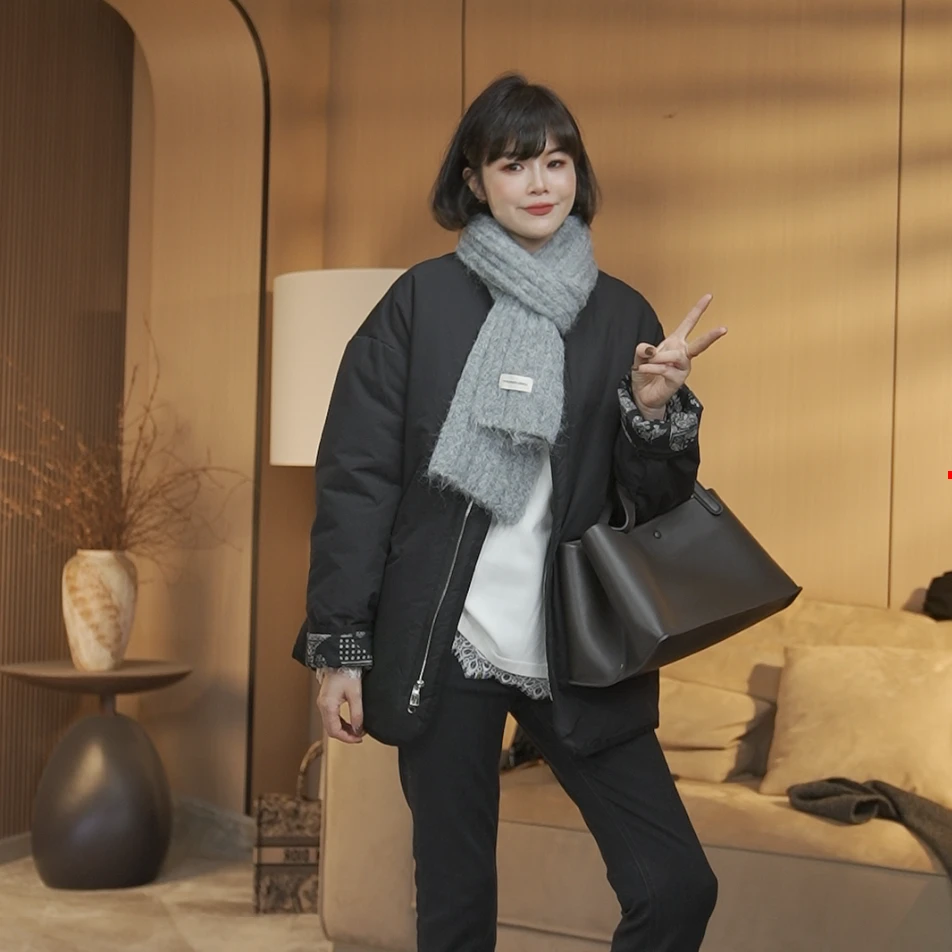 秋冬夹棉高级感复古别致地铁休闲外套