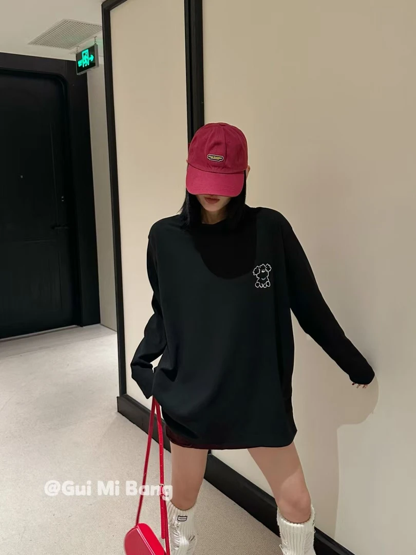 [处理]/冬季大码新款女装休闲时尚舒适宽松百搭打底上衣女（1615）